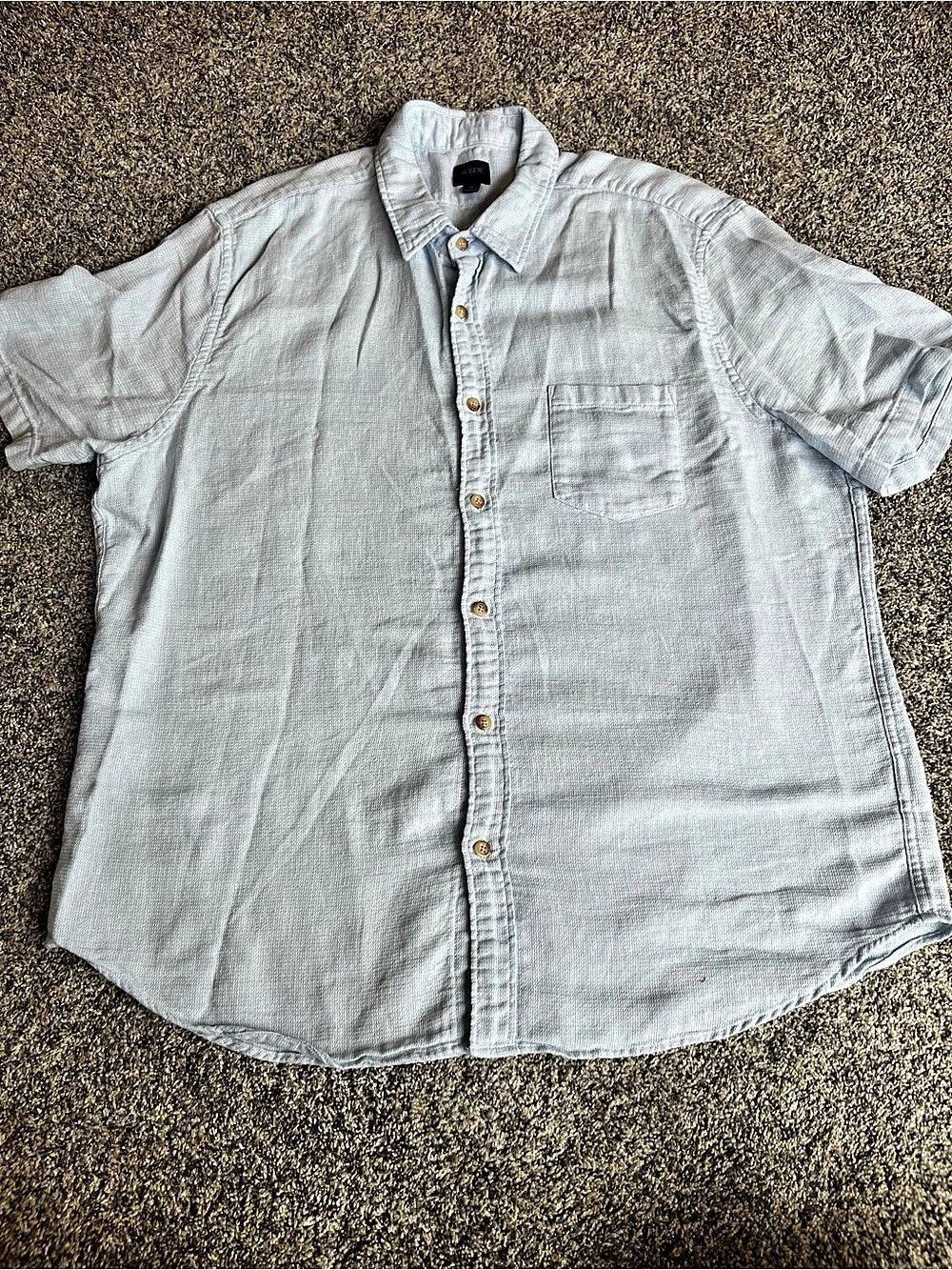 J.Crew Short-Sleeve Linen Shirt Men's White XL